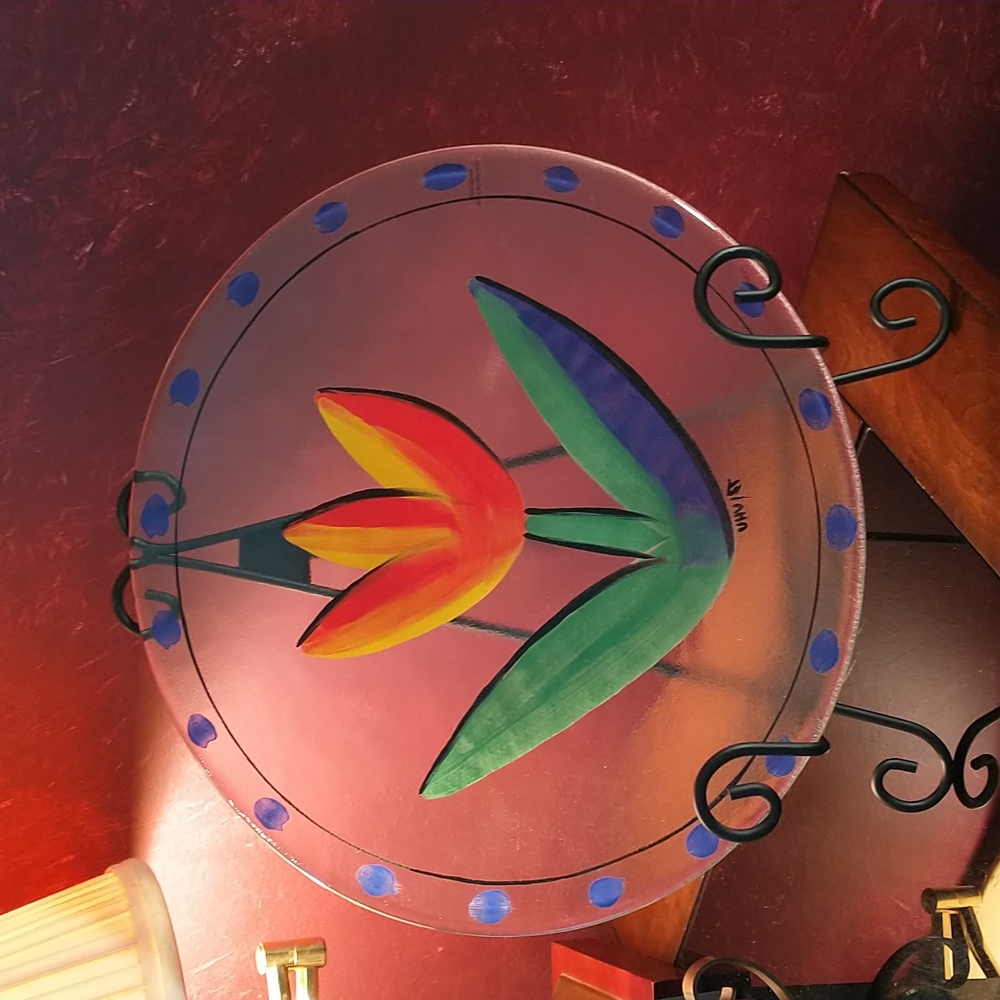 Kosta Boda Art Glass Tulipa - 12.875" Charger Platter ~ ULRICA HYDMAN-VALLIEN